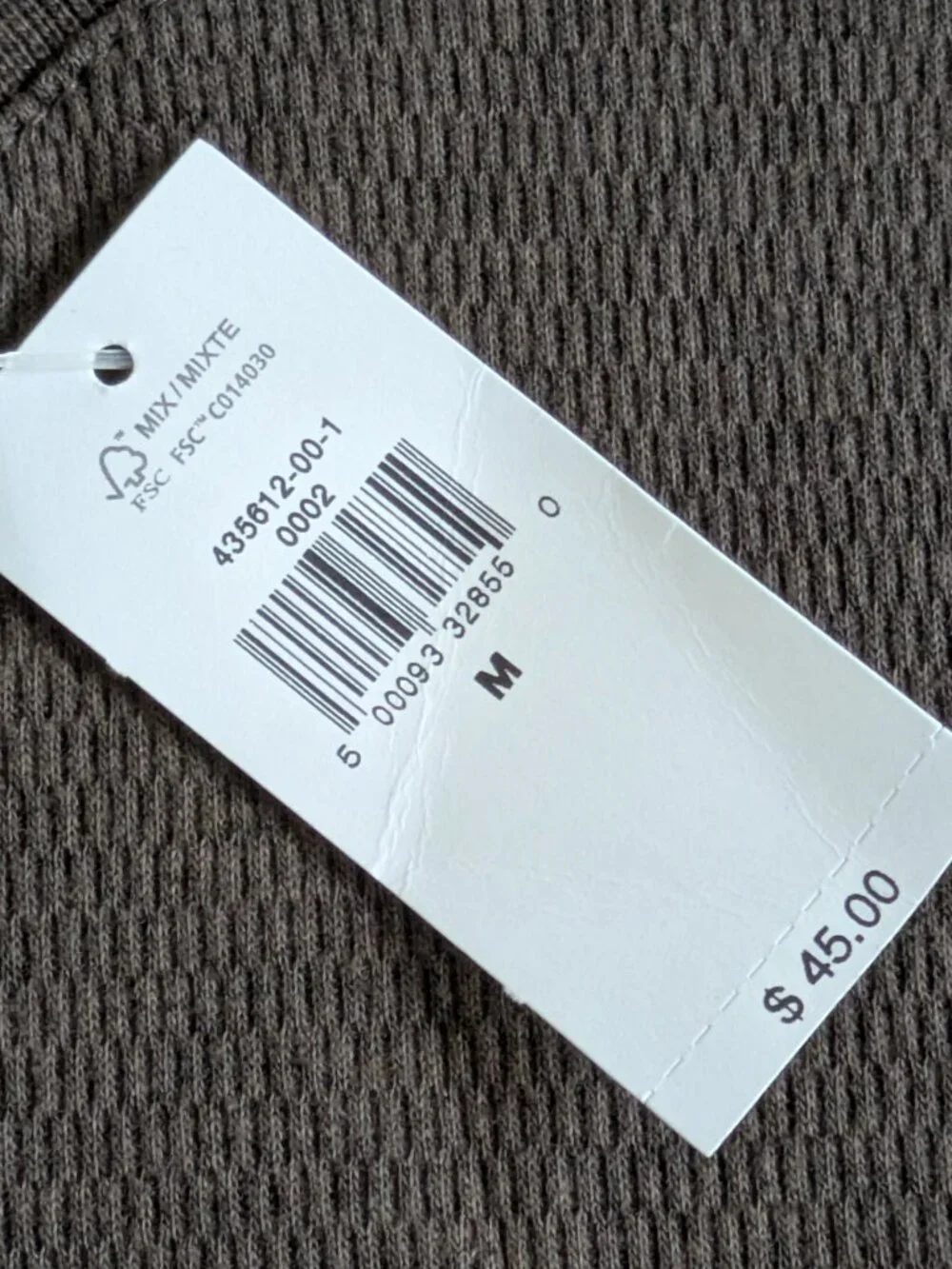 Banana Republic Long Sleeve Thermal Henley NWT